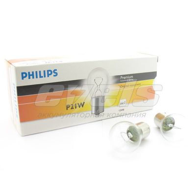 Лампа "PHILIPS" 12v 21W (BA15s) /P21W — основное фото